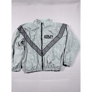 US Army IPFU PT Jacket Medium Regular Windbreaker Mesh Lined "ARMY" Logo